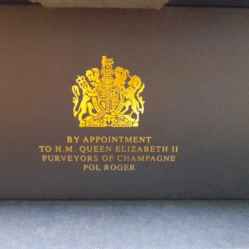 BOXED POL ROGER SIR WINSTON CHURCHILL CHAMPAGNE VINTAGE 2004 75CL BY APPOINTMENT TO H.M. QUEEN ELIZABETH II PURVEYORS OF CHAMPAGNE POL ROGER