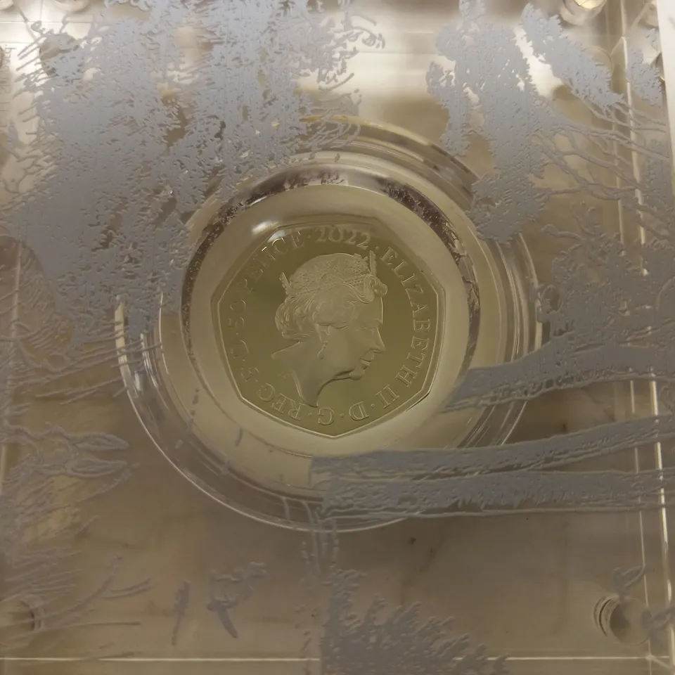 THE ROYAL MINT KANGA & ROO 2022 UK 50P SILVER PROOF COIN