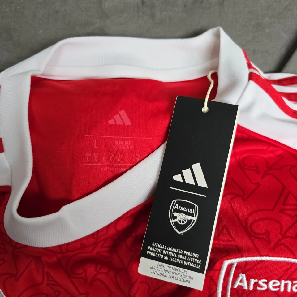 ARSENAL FC FOOTBALL SHIRT – GYOKERES 14 (ADIDAS, OFFICIAL LICENSED PRODUCT) - UK LARGE