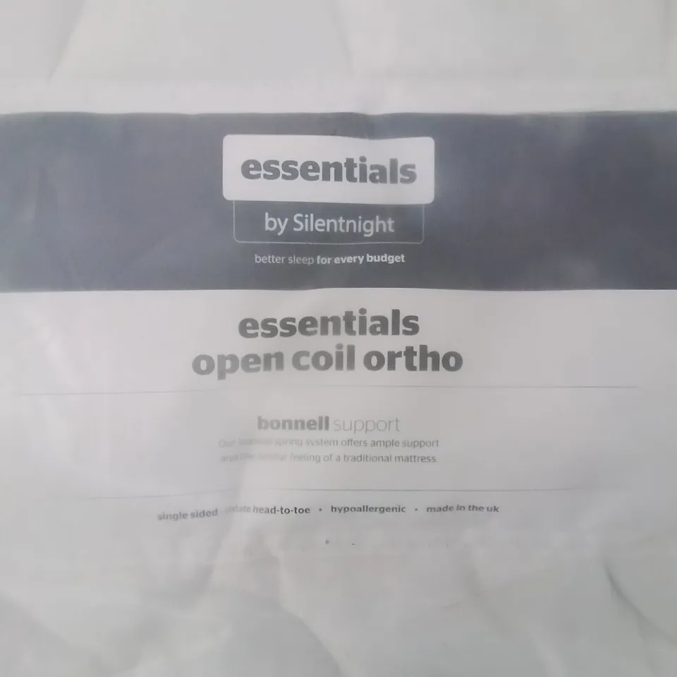 QUALITY BAGGED SILENTNIGHT ESSENTIALS OPEN COIL DOUBLE MATTRESS 