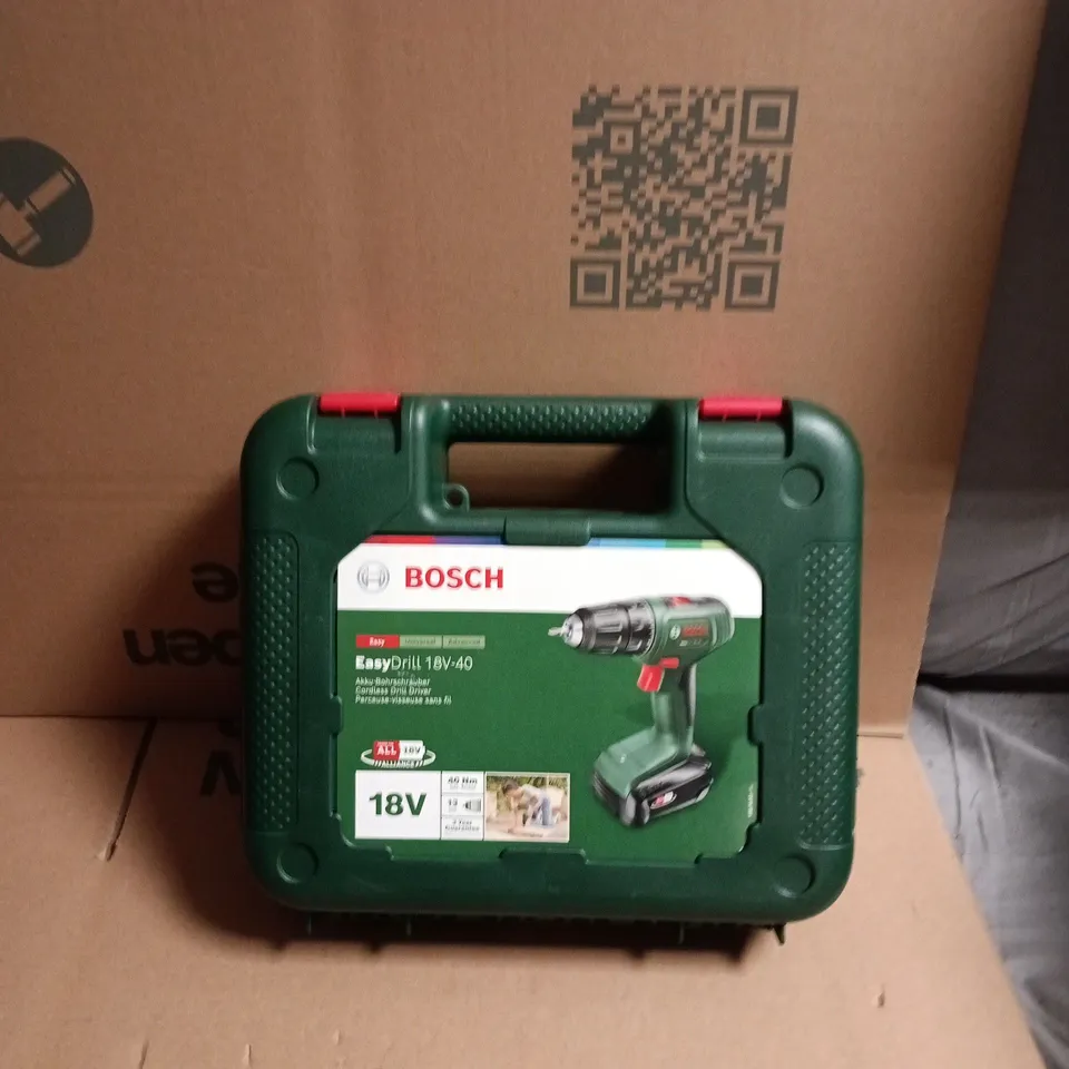 BOSCH EASYDRILL 18V-40 CORDLESS DRILL KIT IN GREEN CASE