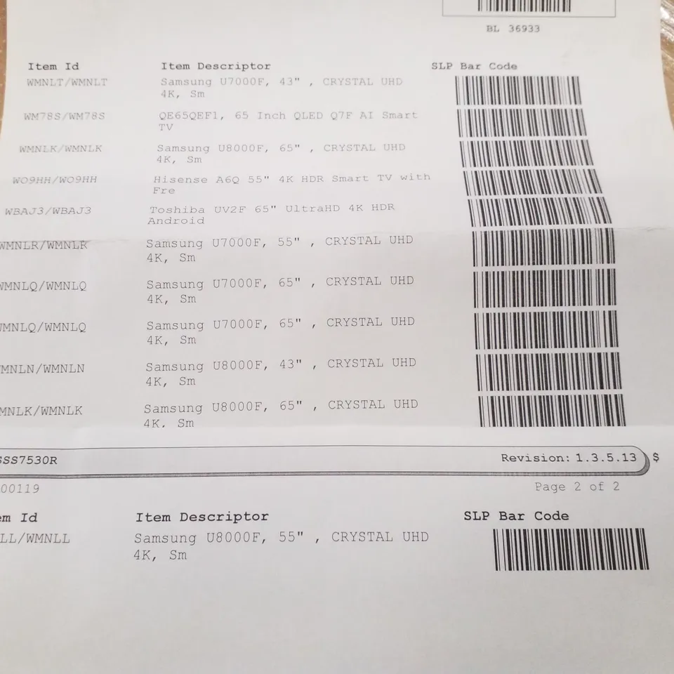 PALLET CONTAINING 11 DAMAGED TVS