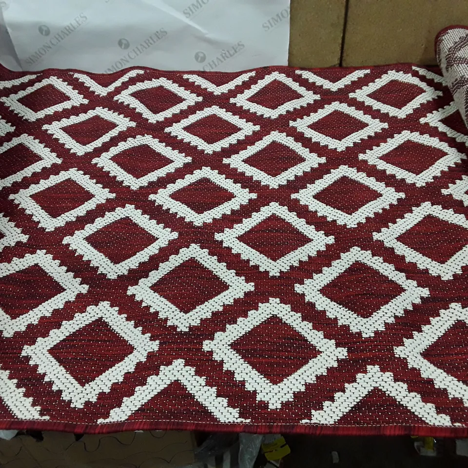 SIEBER TUFTED RED OUTDOOR RUG 80×150CM