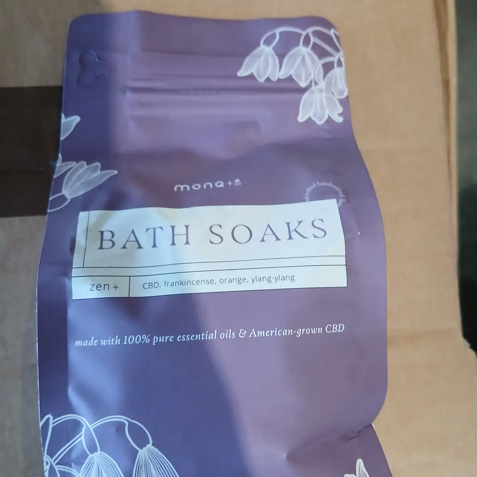 APPROXIMATELY 10 ZEN+ BATH SOAKS – CBD-INFUSED BATH SOAK IN PURPLE POUCH
