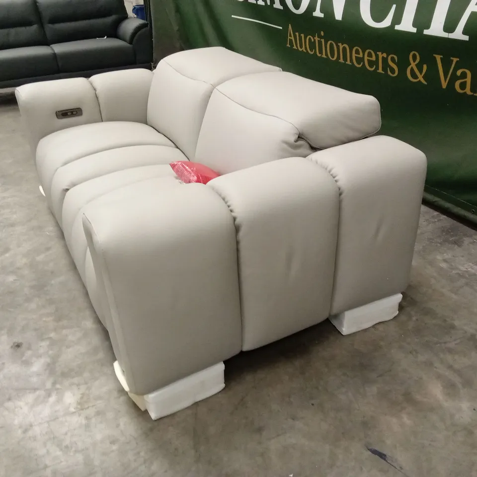 QUALITY DESIGNER ITALIAN MADE GIORGIO 2 SEATER ELECTRIC RECLINER LEATHER LOVESEAT SOFA