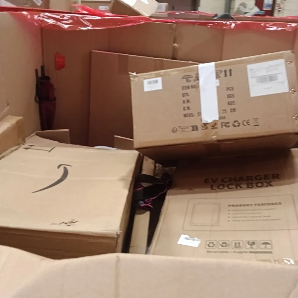 PALLET OF ASSORTED ITEMS INCLUDING - ESPRESSO MACHINE, WIND DEFLECTORS, RUG 