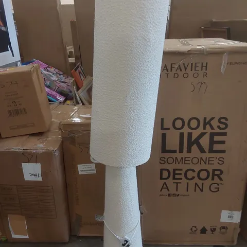 ASH CREAM BOUCLE FABRIC FLOOR LAMP