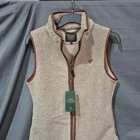HOLLAND COOPER WOMEN'S SHERPA FLEECE GILET – BROWN - SIZE M