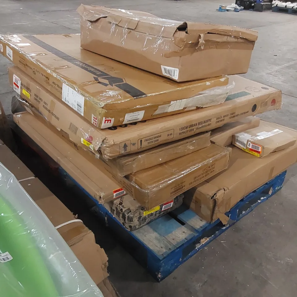 PALLET OF ASSORTED CONSUMER PRODUCTS/FURNITURE PARTS 