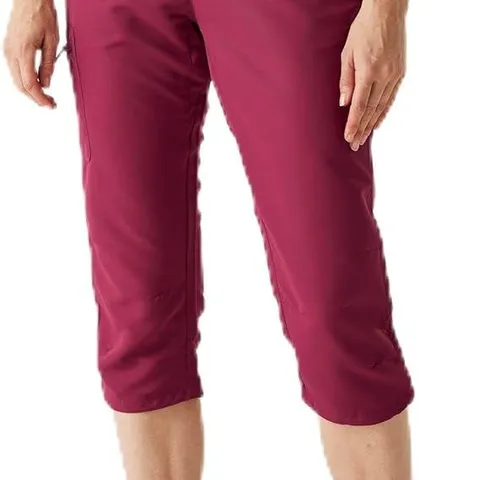 BRAND NEW REGATTA WOMENS CHASKA CAPRI III 3/4 TROUSERS BEAUJOLAIS UK 8