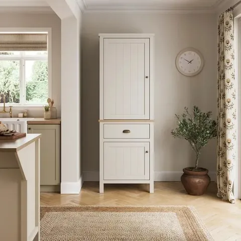 BOXED FRANCIS COMPACT KITCHEN LARDER - OFF-WHITE (2 BOXES)