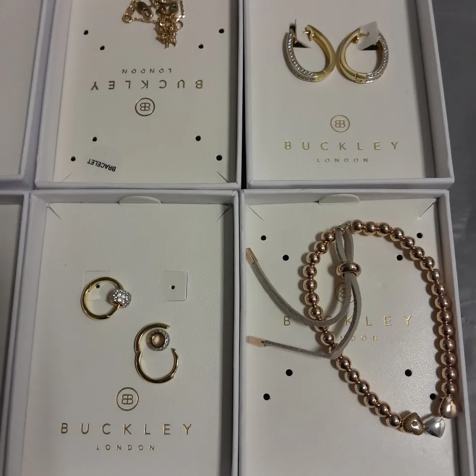 LOT OF 8 ASSORTED BOXED BUCKLEY LONDON JEWELLERY ITEMS