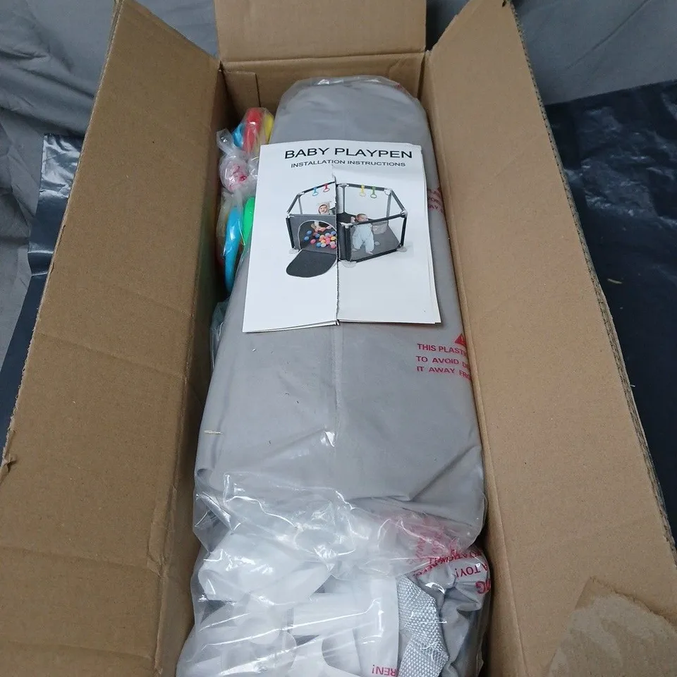 BABY PLAYPEN WITH INSTRUCTION BOXED