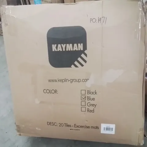 BOX CONTAINING APPROXIMATELY 20 EXERCISE FOAM TILES