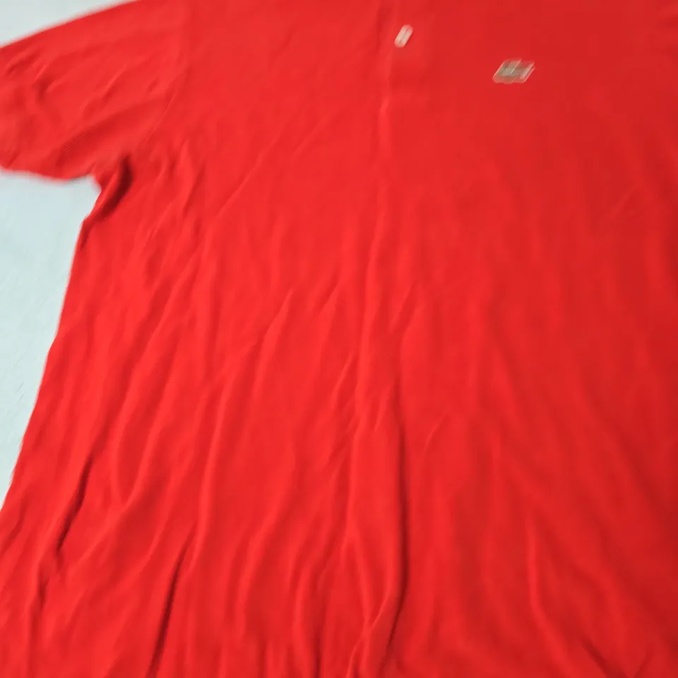LACOSTE RED POLO SHIRT WITH SHORT SLEEVES - SIZE UNSPECIFIED  