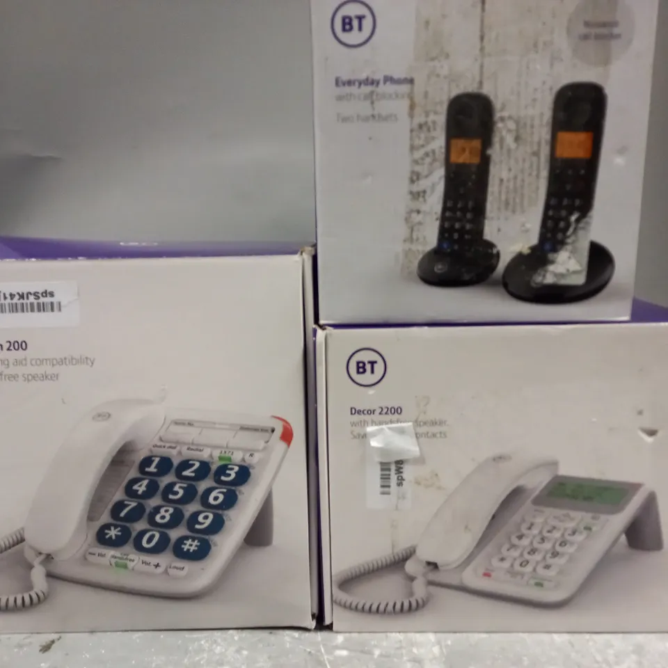 LOT OF 3 ASSORTED BOXED BT HOME PHONES