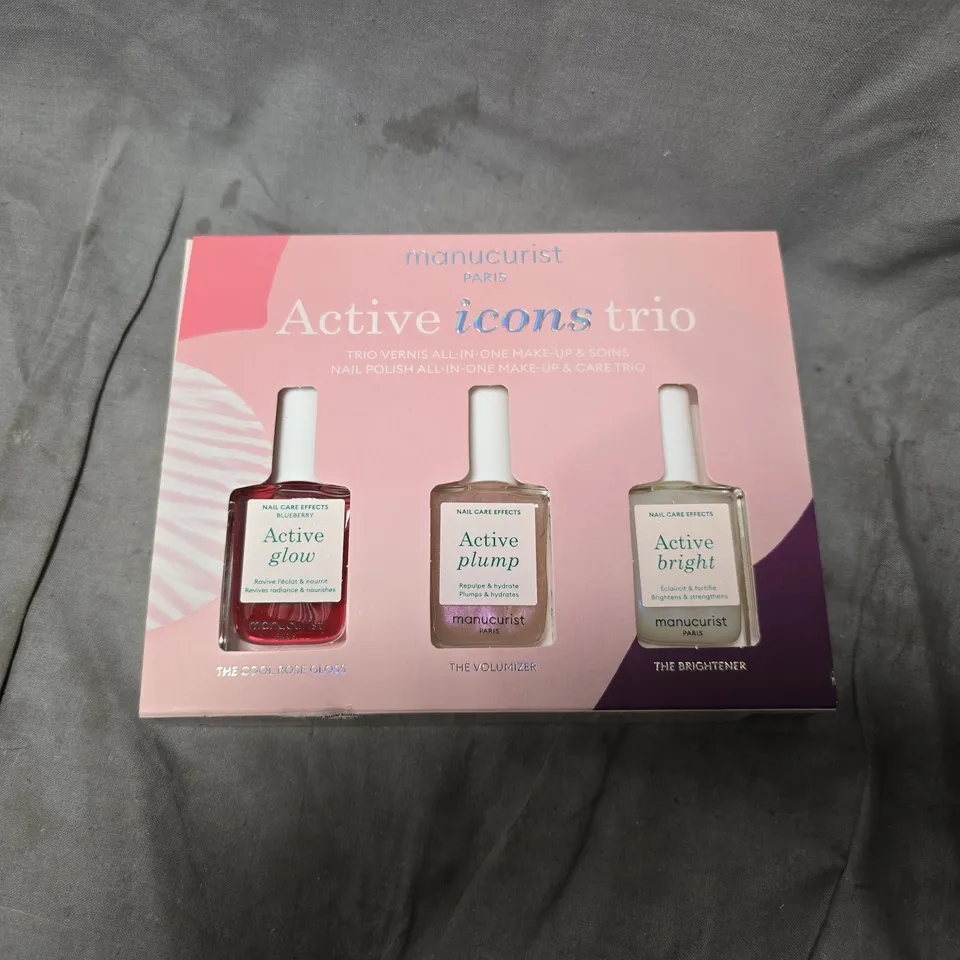 BOXED AND SEALED MANUCURIST ACTIVE ICONS TRIO