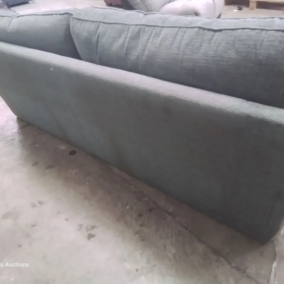DESIGNER THREE SEATER SOFA GREY FABRIC