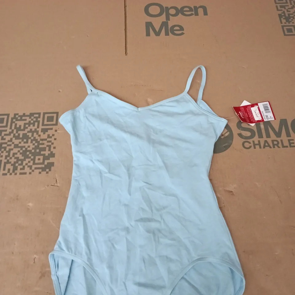 CAPEZIO V-NECK CAMISOLE LEOTARD – LIGHT BLUE – SIZE LARGE – WOMEN