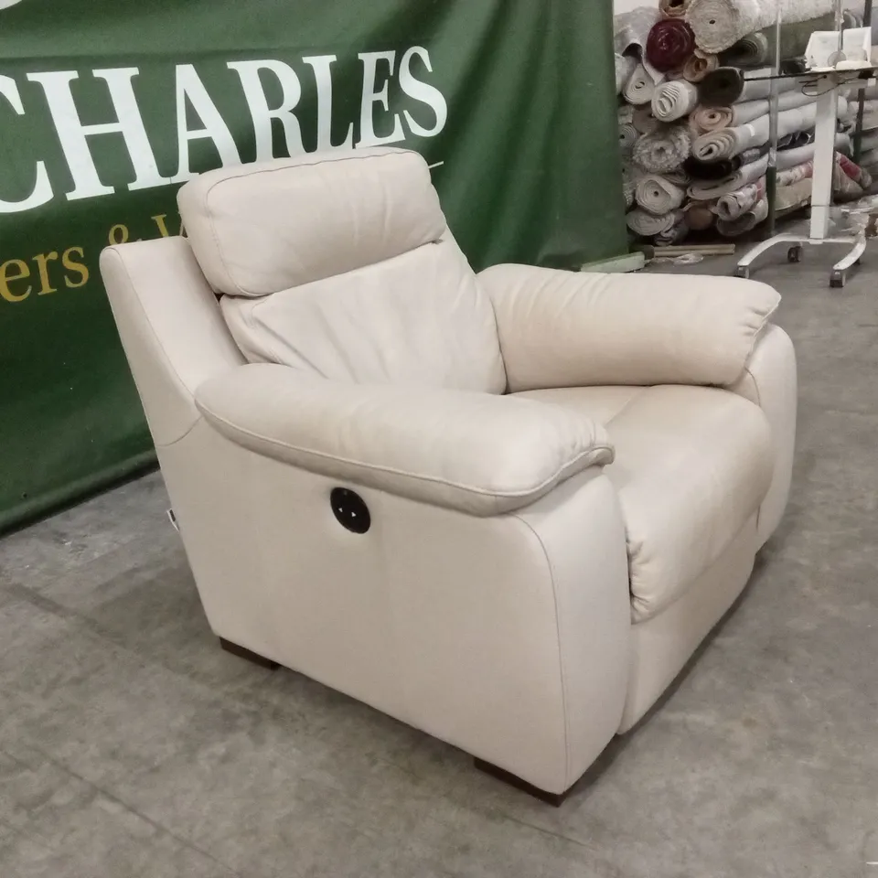 QUALITY DESIGNER FRANCO FERRI LEATHER ELECTRIC RECLINER ARMCHAIR