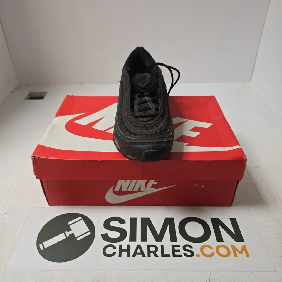 BOXED PAIR OF NIKE AIR MAX 97 TRAINERS IN BLACK - UK 7.5