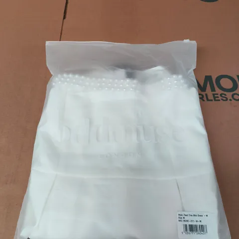BAGGED ODDMUSE LONDON PEARL TRIM MINI DRESS β SIZE M
