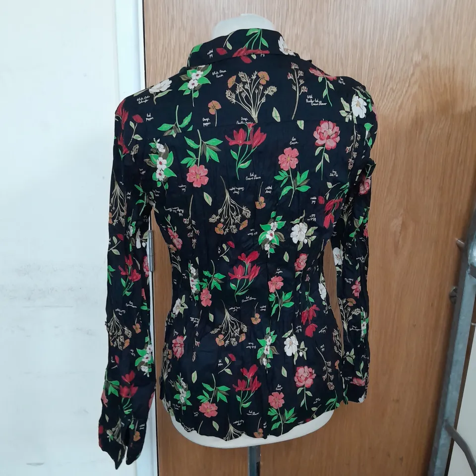 SEASALT LARISSA SHIRT IN BOTANICAL COLLAGE ONYX SIZE 10 RRP £45.95