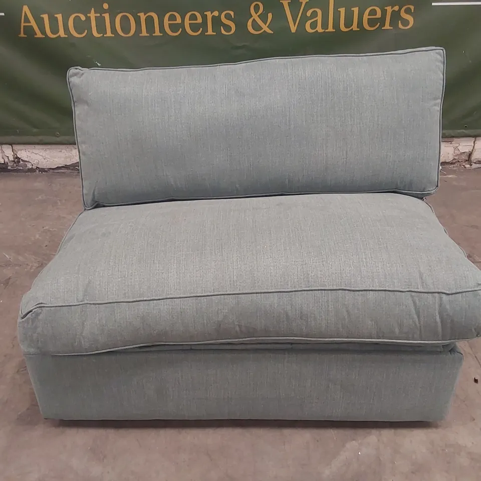 QUALITY DESIGNER FABRIC SOFA BED/SECTION - TURQUOISE FABRIC