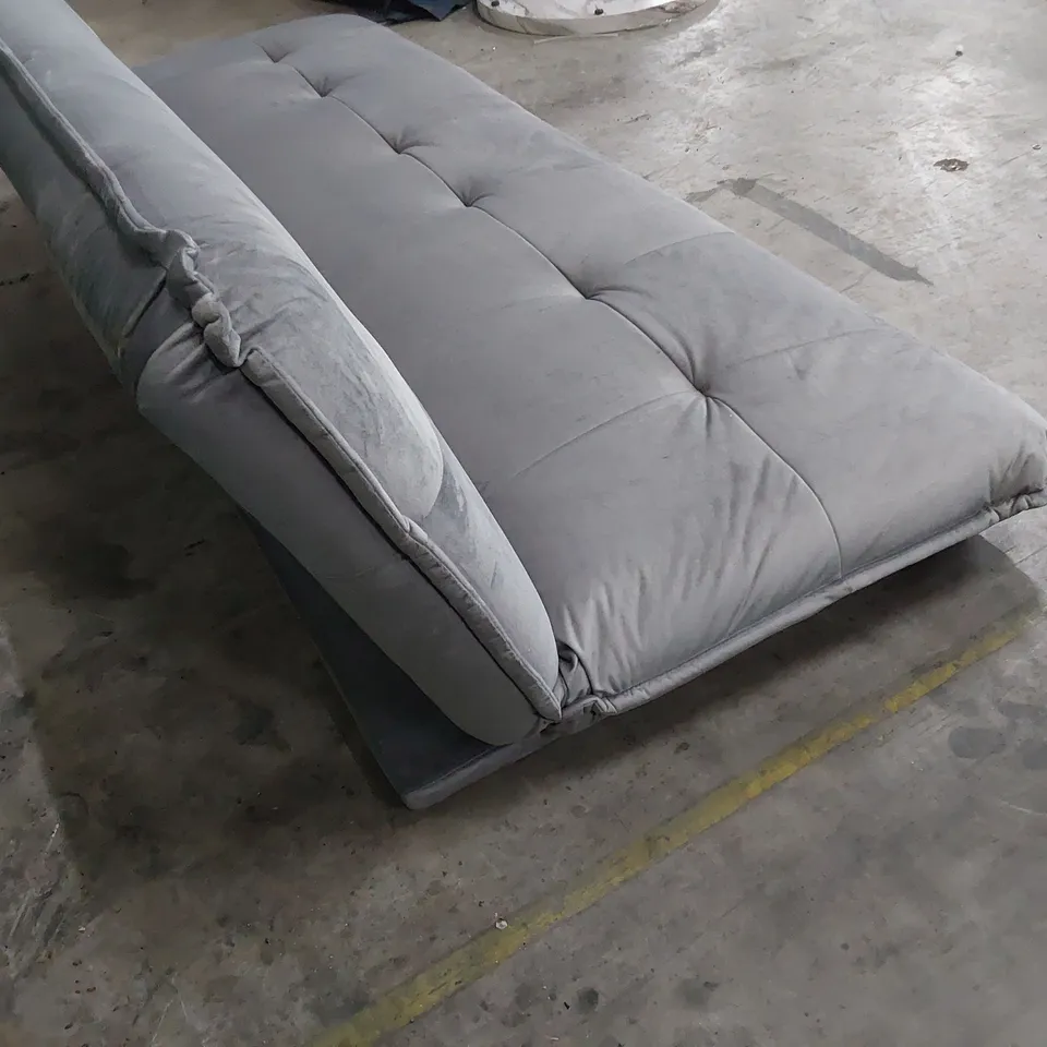 DESIGNER CLICK CLACK SOFA BED GREY FABRIC