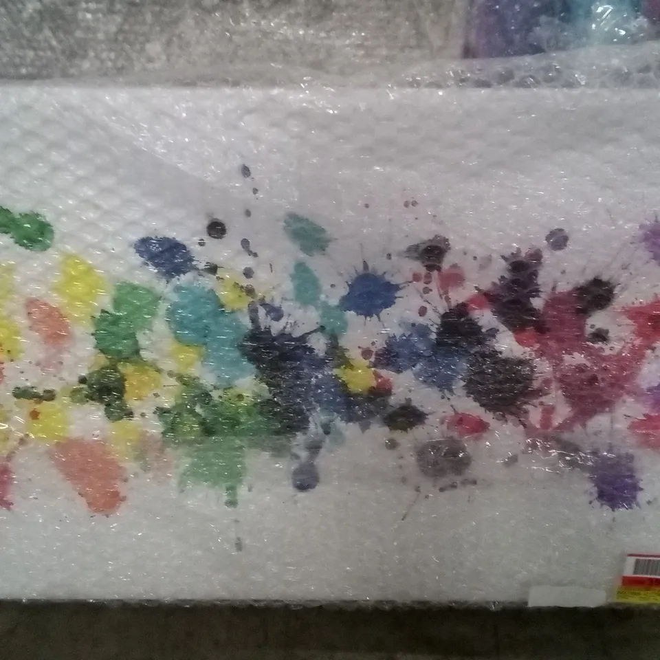 COLOUR RAINDROPS - WRAPPED CANVAS PRINT