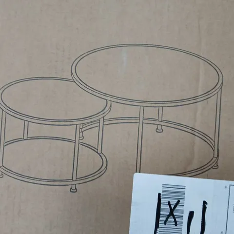 BOXED ARUBA COFFEE NEST OF TABLES - COLLECTION ONLY