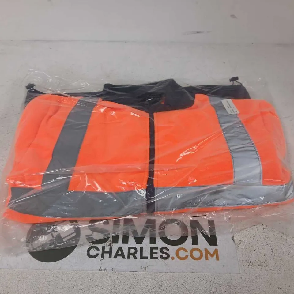 ORANGE HIGH-VISIBILITY SAFETY VEST WITH REFLECTIVE STRIPS – SEALED IN PACKAGING UK S