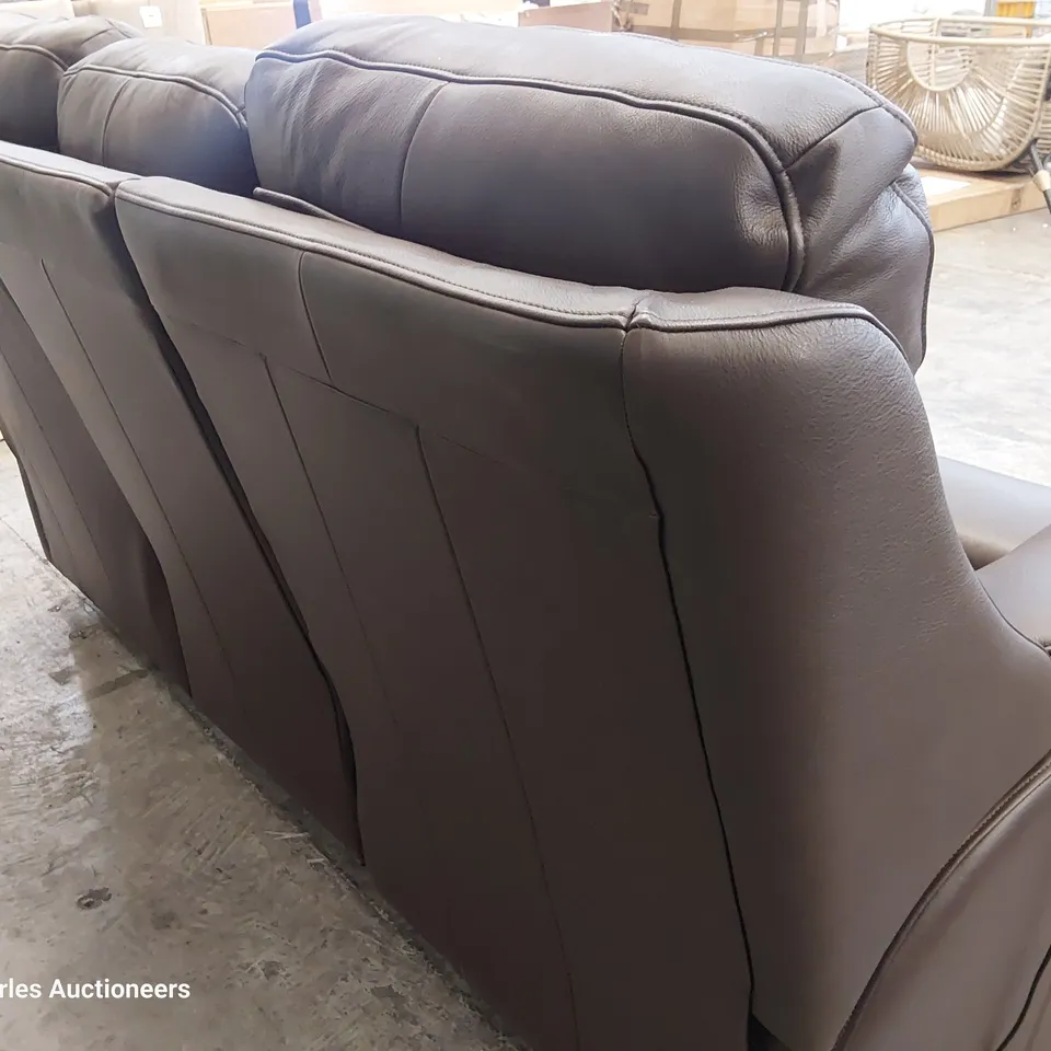 QUALITY BRITISH DESIGNER G PLAN KINGSBURY POWER RECLINING THREE SEATER SOFA CAPRI CHOCOLATE LEATHER 