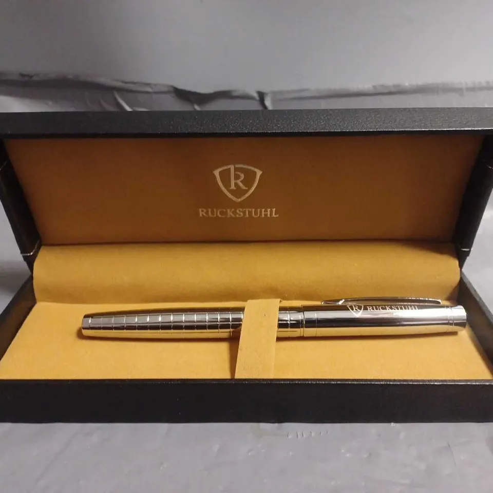 RUCKSTUHL STAINLESS STEEL LUXURY PEN IN GIFT BOX