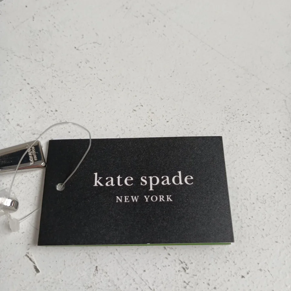 KATE SPADE NEW YORK GRACE SILVER CRINKLE METALLIC POUCH
