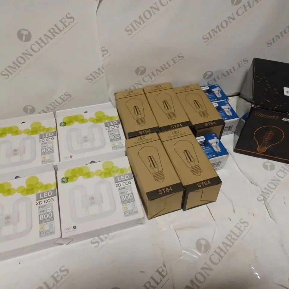 LOT OF 13 TO INCLUDE LED FILAMENT BULBS , ETC