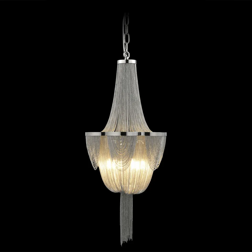 BOXED AZURE 6 LIGHT EMPIRE CHANDELIER 