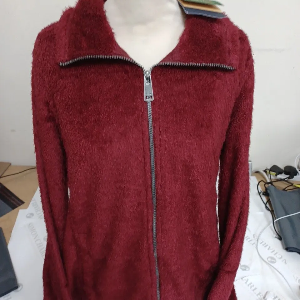 REGATTA HELOISE ZIP THROUGH FLEECE IN BURGHUNDY - UK 18