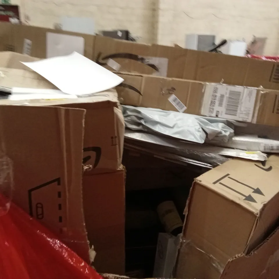 PALLET OF ASSORTED HOUSEHOLD GOODS AND PRODUCTS TO INCLUDE;LED LIGHT, CEILING FAN WITH LIGHT,SHEARS
