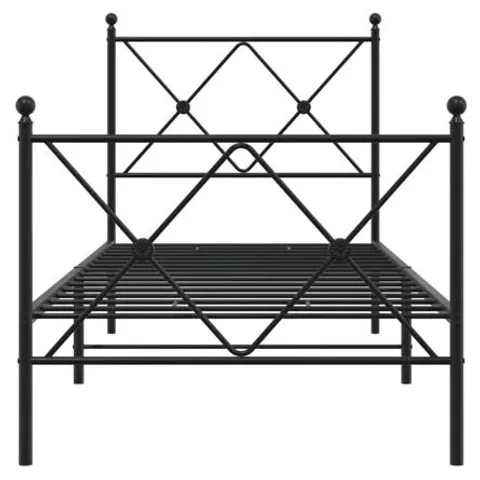 BOXED VIDAXL METAL BEDFRAME WITH HEAD AND FOOT BOARD - SIZE UNSPECIFIED (1 BOX)