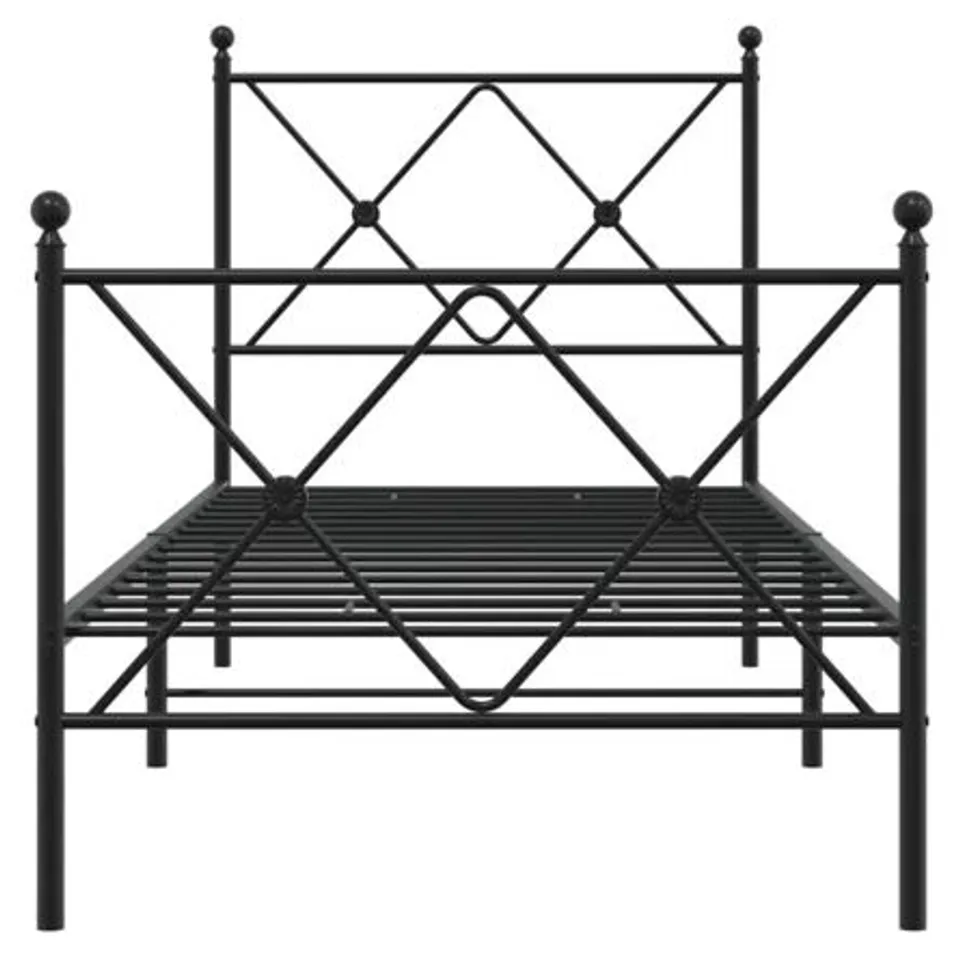 BOXED VIDAXL METAL BEDFRAME WITH HEAD AND FOOT BOARD - SIZE UNSPECIFIED (1 BOX)