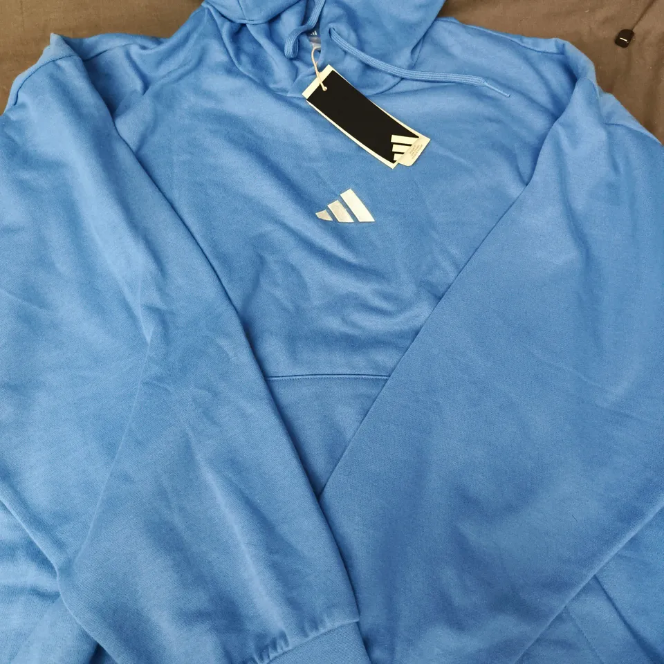 ADIDAS PULL-OVER HOODIE IN BLUE SIZE 3XL