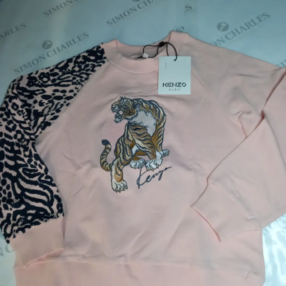 KENZO KIDS PINK SWEATSHIRT SIZE 10 YEARS