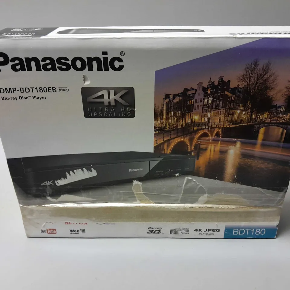 BOXED PANASONIC DMP-BDT180EB BLU-RAY DISC PLAYER