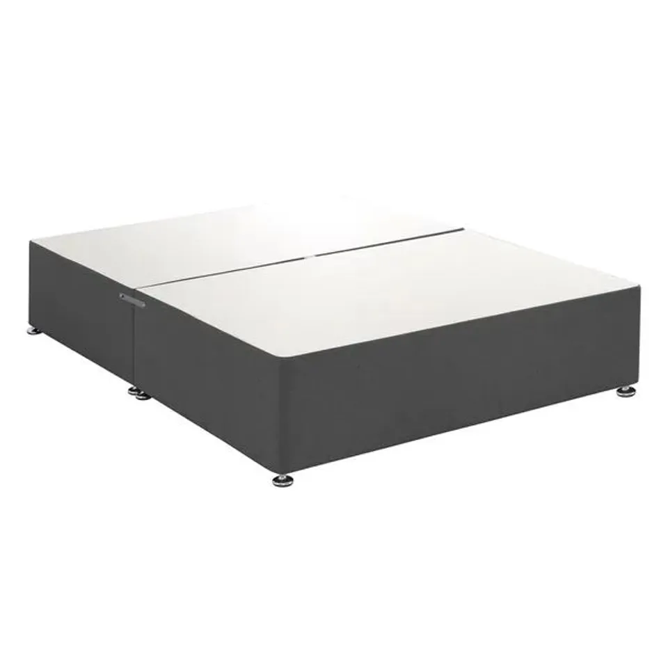 BAGGED BEDMASTER UNIVERSAL LINEN 2 DRAWER DIVAN BASE - KINGSIZE, CHARCOAL (2 ITEMS)