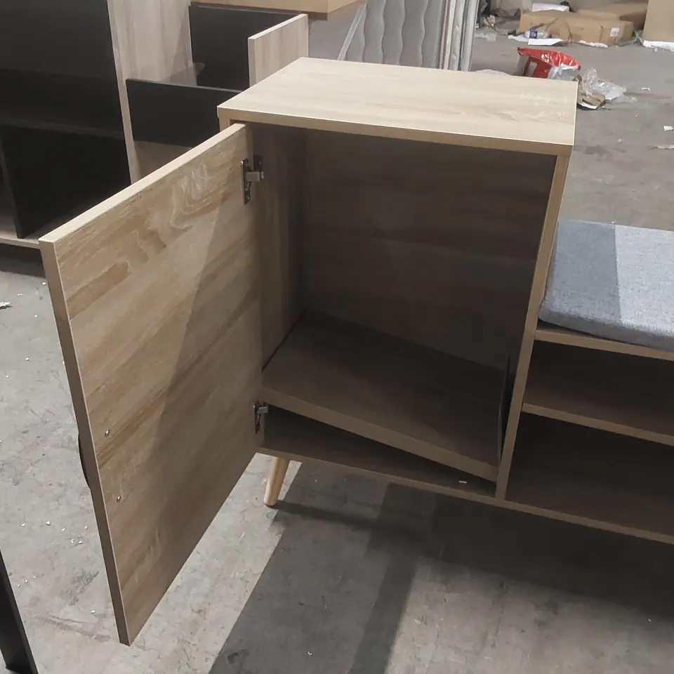 RATTAN SHOE CABINET 2-IN-1 SHOE STORAGE BENCH SHOE RACK CABINET