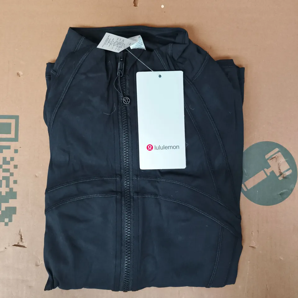 LULULEMON LONG SLEEVE ZIP-UP JACKET IN BLACK SIZE 12