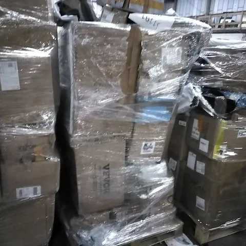 PALLET OF ASSORTED FURNITURE, HOUSEHOLD GOODS & PRODUCTS TO INCLUDE; VACUUM CLEANER, SEWING MACHINE, BOXED FURNITURE ETC 