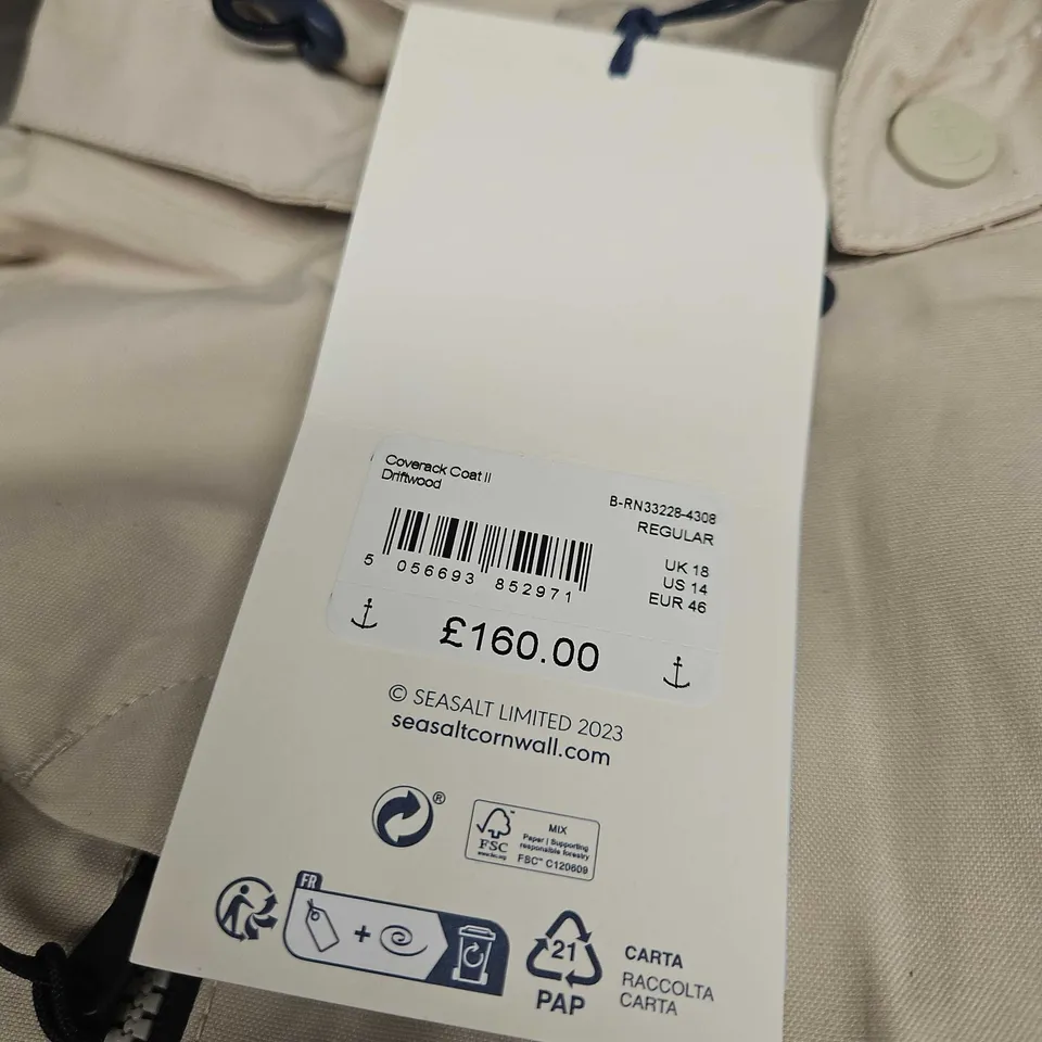 SEASALT CORNWALL COVERACK COAT - SIZE 18