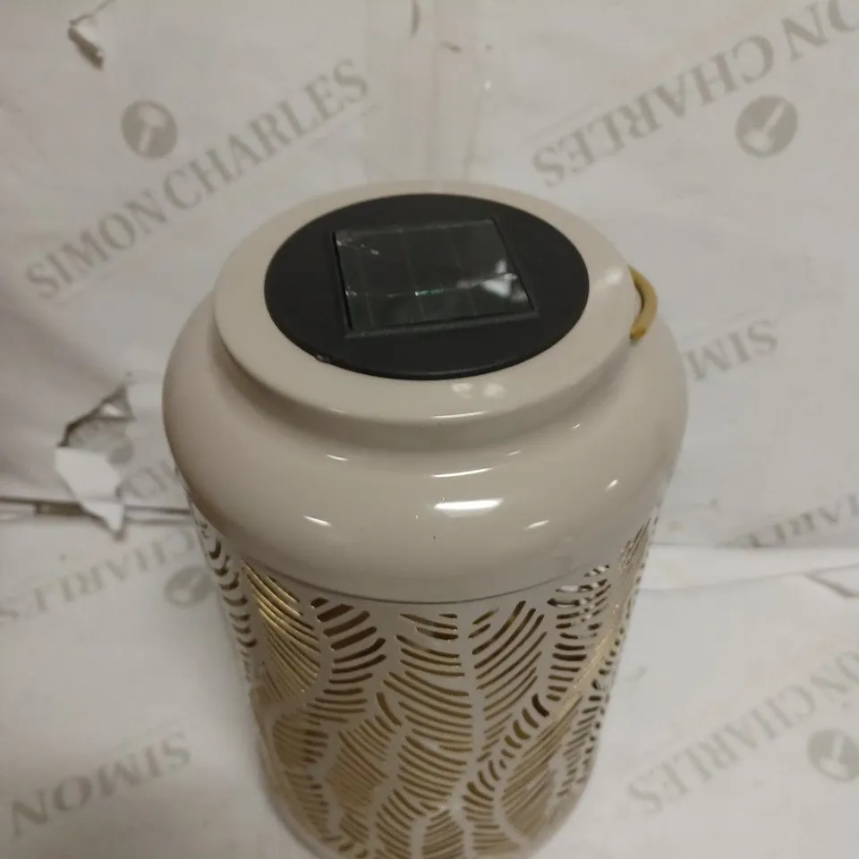 GARDEN REFLECTIONS PATTERNED SOLAR LANTERN LEAF